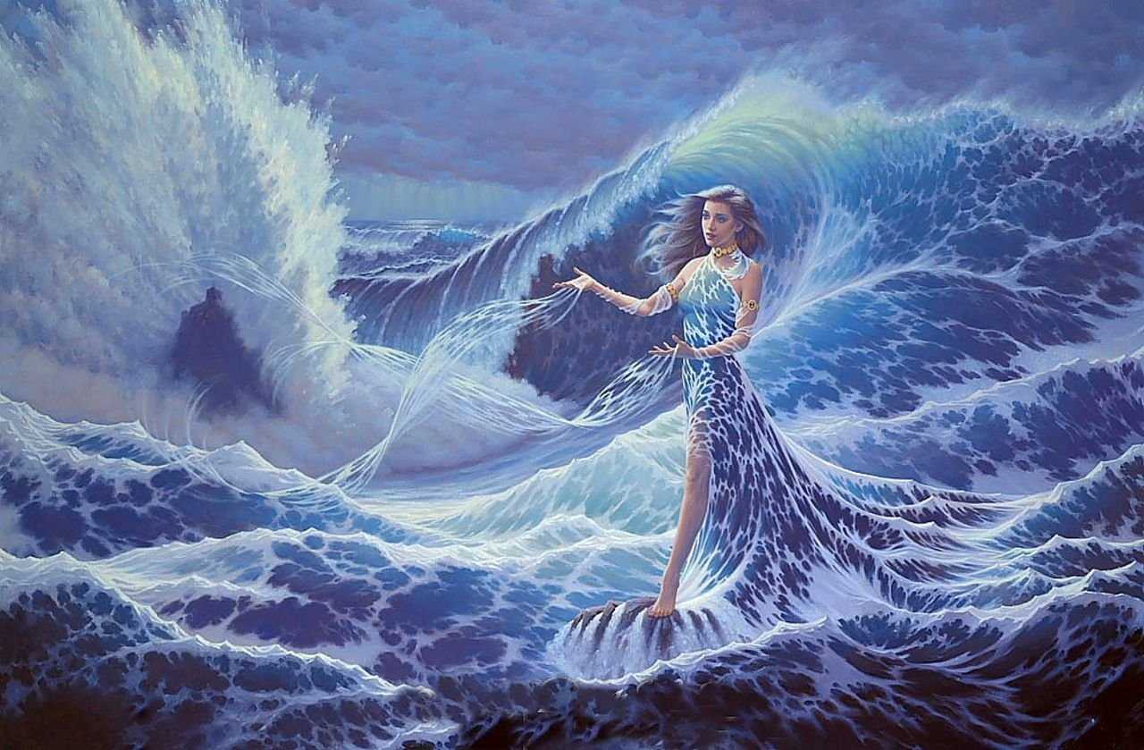 К чему снятся волны женщине. Морская богиня Амфитрита. Дию пэрие мифология. Иеманжа богиня моря. Тиамат богиня.