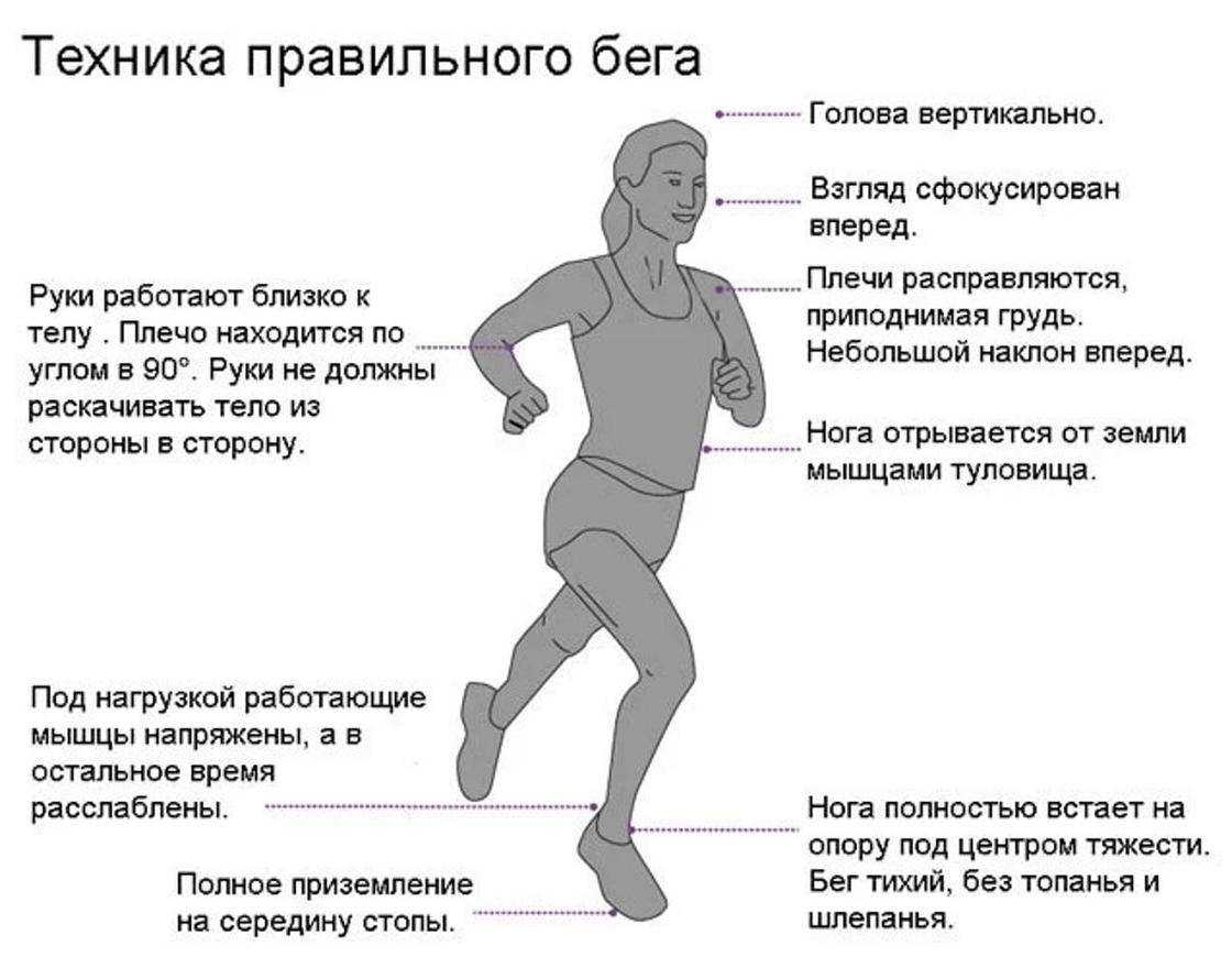 Техника бега для начинающих в картинках