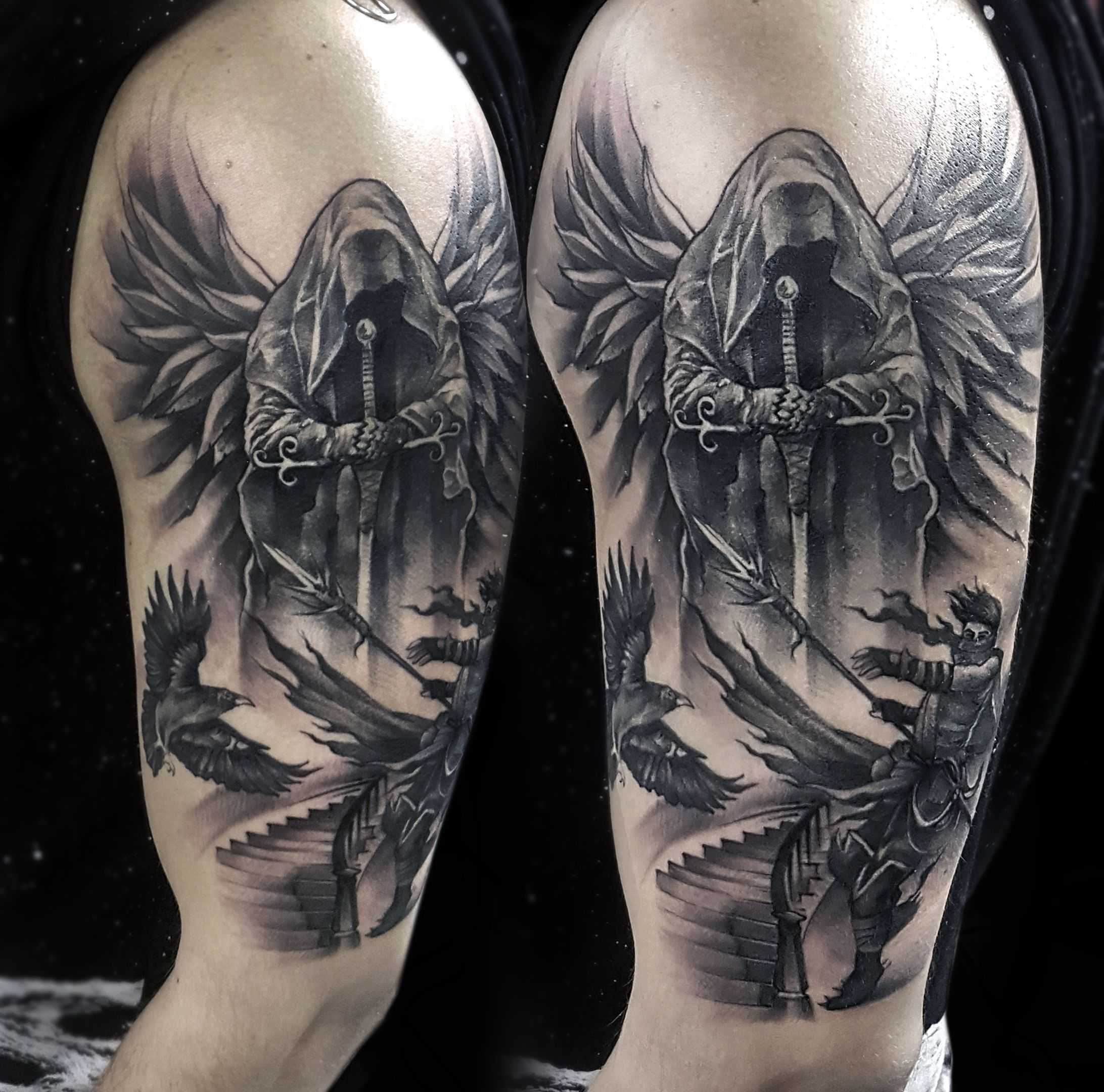 Татуировка ангел-хранитель: символ защиты и покровительства